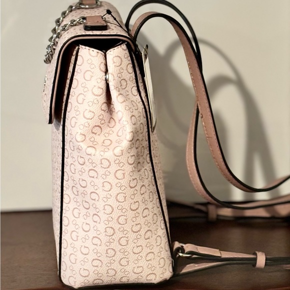 GUESS Wesley Sv510230 Purse Backpack Book Bag Light Rose Pink - Picture 4 of 7